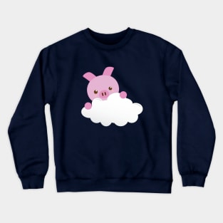 Cut Baby Pig on a Cloud Crewneck Sweatshirt